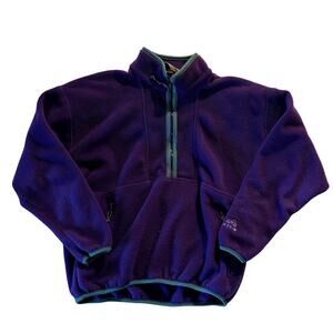 Vintage Eastern Mountain Sport Fleece Purple Polartec Pullover Half Zip Womens M